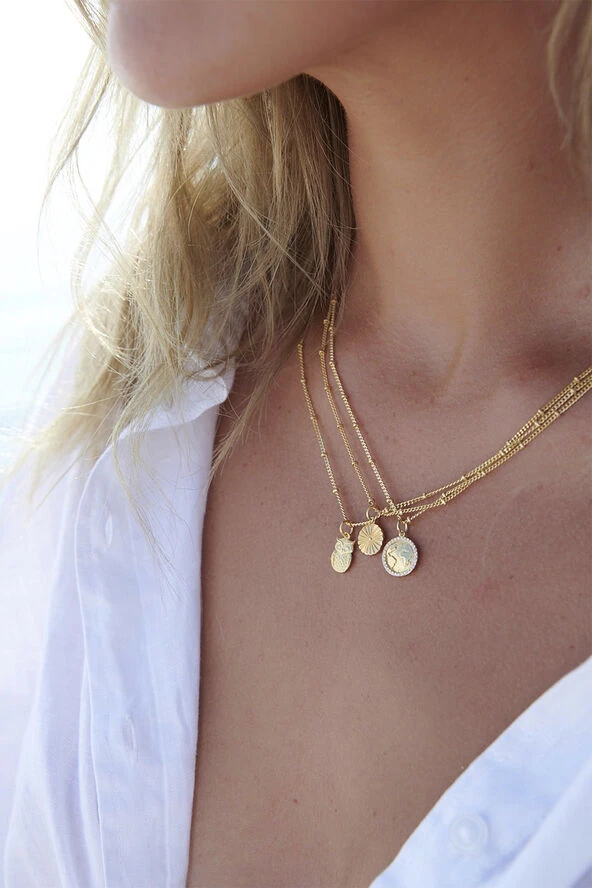 Earth necklace VERMEIL (925 Sterling silver gold plated 2.5 micron) With Love Darling Earth Necklace VERMEIL (925 Sterling Silver Gold Plated 2.5 Micron) -Pernille Corydon Butik 704078277172 1