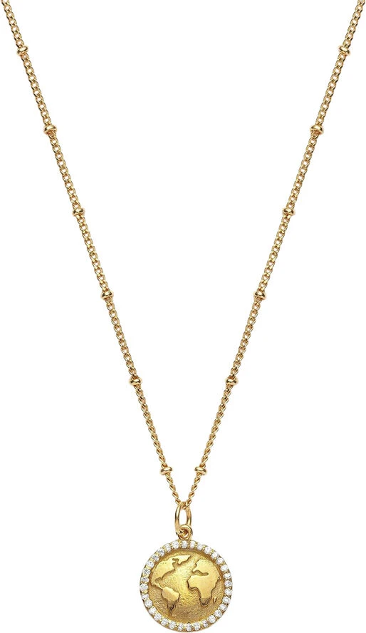 Earth necklace VERMEIL (925 Sterling silver gold plated 2.5 micron) With Love Darling Earth Necklace VERMEIL (925 Sterling Silver Gold Plated 2.5 Micron) -Pernille Corydon Butik 704078277172