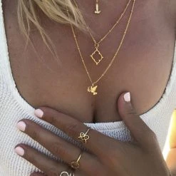 With Love Darling Peace Necklace VERMEIL (925 Sterling Silver Gold Plated 2.5 Micron) -Pernille Corydon Butik 704078277233 1