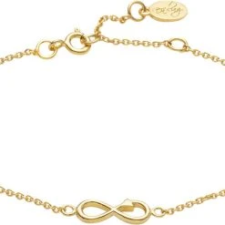 With Love Darling Infinity Bracelet VERMEIL (925 Sterling Silver Gold Plated 2.5 Micron)