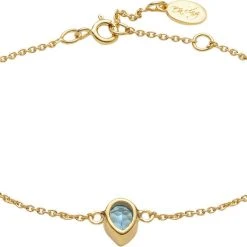 With Love Darling Water Drop Bracelet VERMEIL (925 Sterling Silver Gold Plated 2.5 Micro