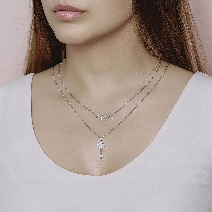 BYBIEHL Together Family 4 Necklace - Silver 4 BYBIEHL Together Family 4 Necklace - Silver - Billede 2